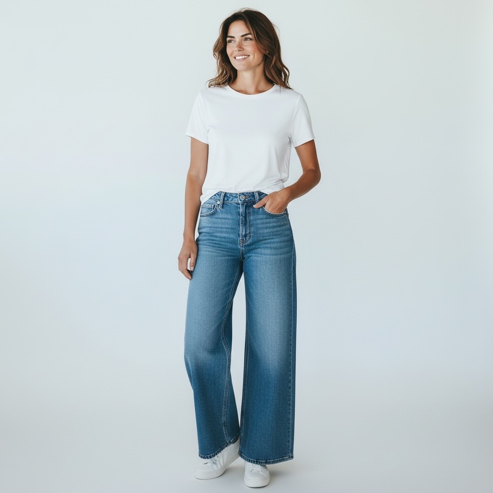 NWOT American Eagle Super High Rise Wide Leg jeans